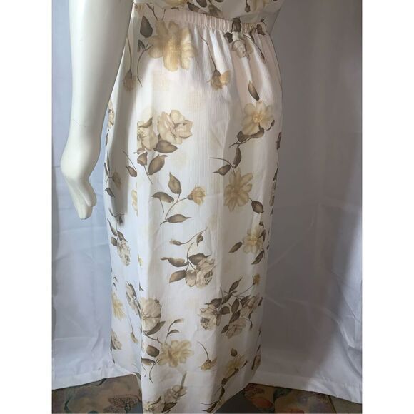 Vintage Chiffon Floral Skirt Set Medium - Picture 6 of 14